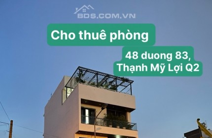 Cho thuê CHDV dt 17- 45m2, đường số 83, P Thạnh Mỹ Lợi, Q2